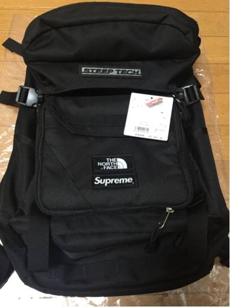 supreme north face steep tech backpack 黒 リュック denim