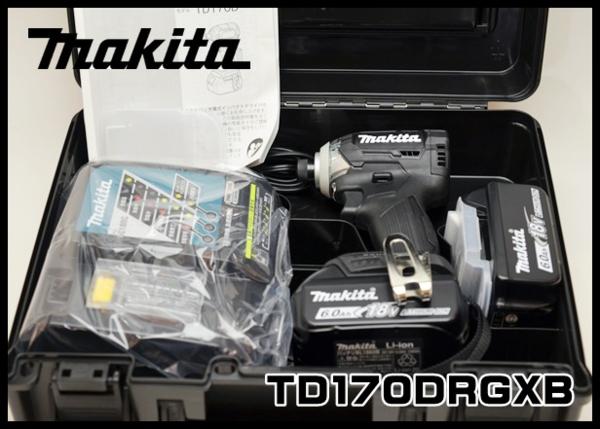 最新 新品 makita 18V インパクトドライバ 6.0Ah TD170DRGXB 黒