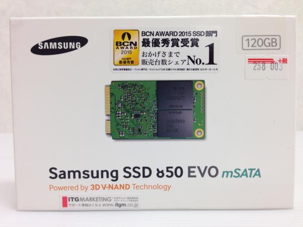 高槻【買得品】新品 Samsung SSD 850EVO 120GB mSATA 258003
