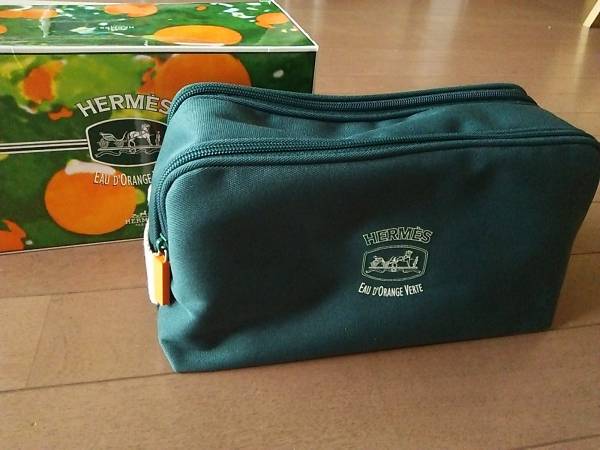 HERMES☆EAU D' ORANGE VERTE☆ポーチ☆未使用 HERMES Eau d'Orange