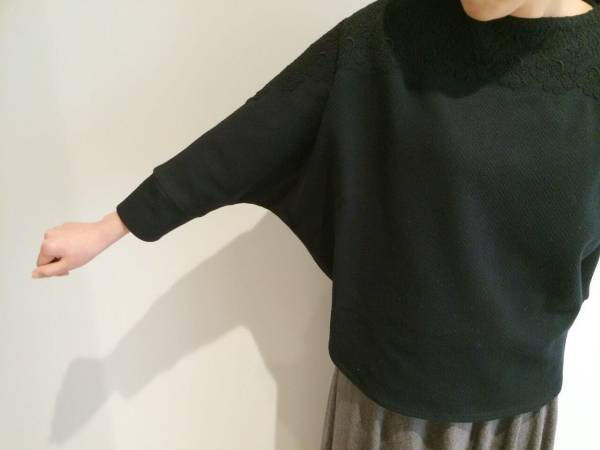 ビアズリー☆今季物☆ニードルパンチレースプルオーバー☆黒