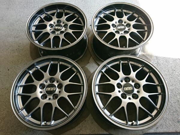 鍛造 BBS RG-R DB シルバー 17インチ 8J 9J 114.3 5穴