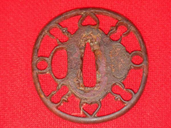 鍔⑤ 鉄鍔 透かし鍔 雁 刀装具 小道具