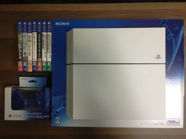 PS4 本体 ホワイト 500GB 【ソフト12本おまけ付き】