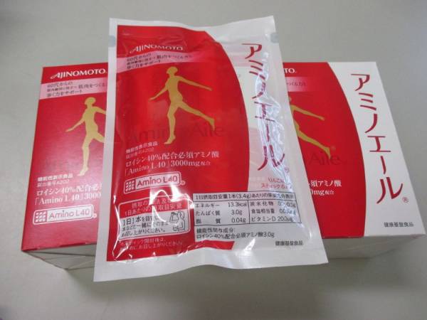 味の素 アミノエール 30本*2+6本計66本 期限2017.7～ ロイシン