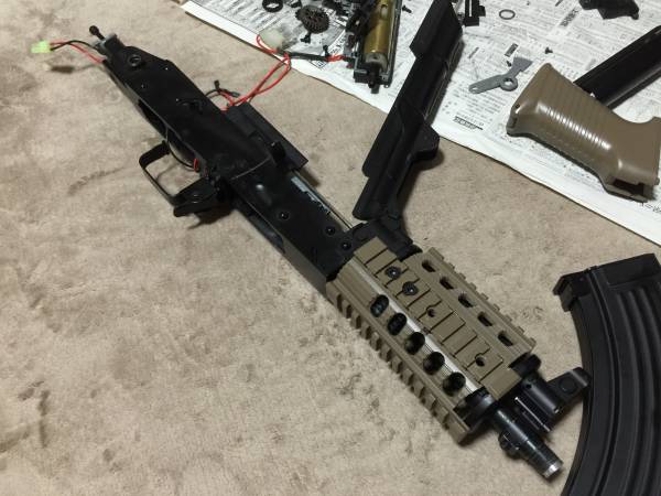 ジャンク☆JG製 AKS74U クリンコフ SOPMOD CUSTOM 外装カスタム