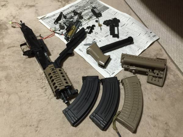 ジャンク☆JG製 AKS74U クリンコフ SOPMOD CUSTOM 外装カスタム
