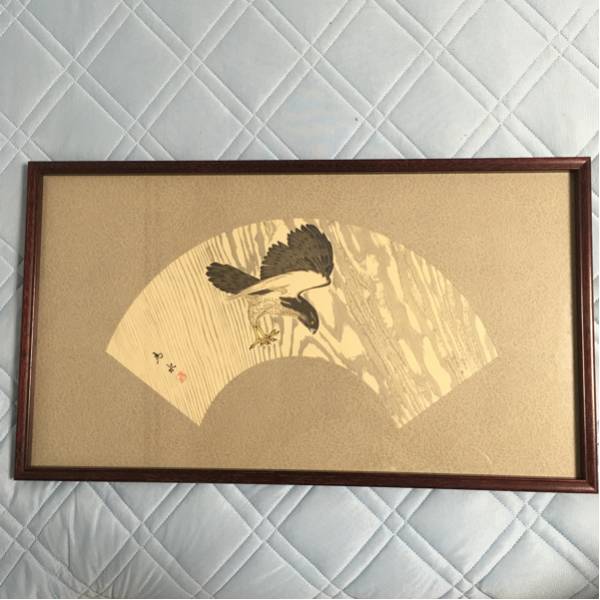 浮世絵師 瀧秀水/木版画[鷹之図] 真作保証(木版画)｜売買された 