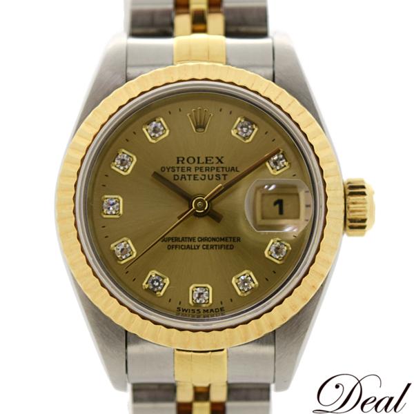 【値下げ】10Pダイヤ 69173G W番 ロレックス デイトジャスト