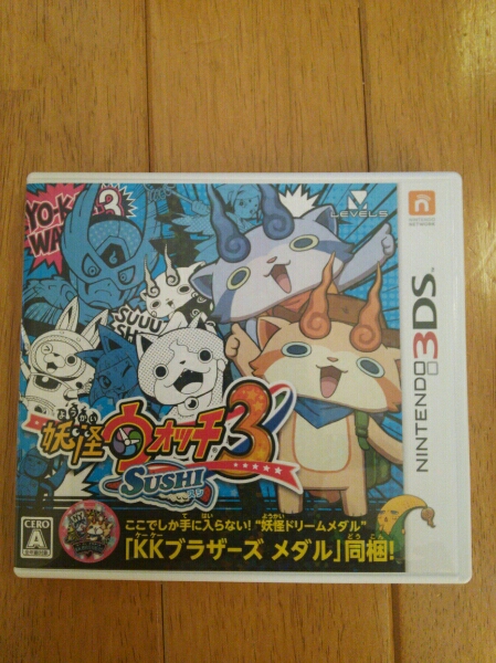 3DS妖怪ウォッチ3スシ　美品　送料込♪特典メダル付き　テンプラ