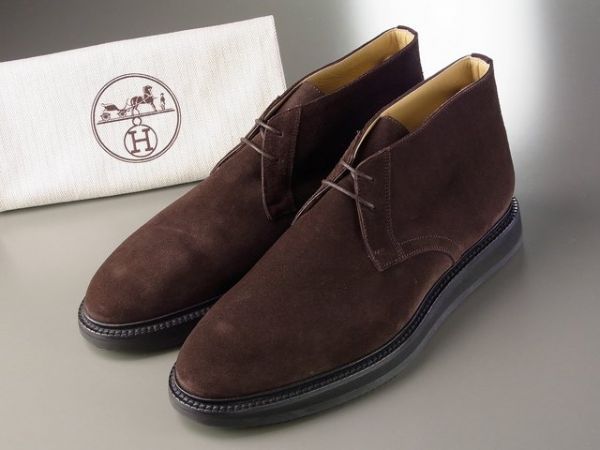 E5723未使用*エルメスHERMES*ジャンピー/チャッカブーツ/靴/茶