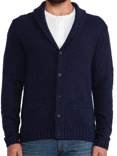 AG[エージージーンズ]ショールカラーコットンカーディガン(M)