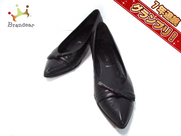 プラダ パンプス 36 1/2 レディース 黒 アウトソール張替済