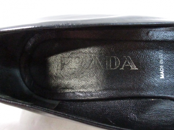 プラダ パンプス 36 1/2 レディース 黒 アウトソール張替済