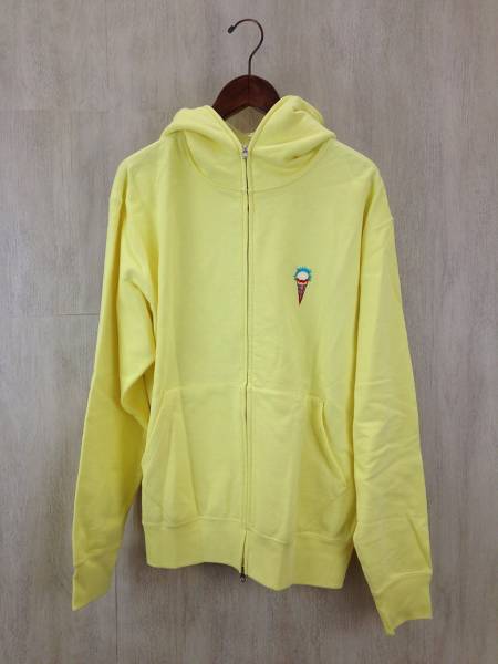 BILLIONAIRE BOYS CLUB◆ジップパーカー/L/コットン/YLW/左胸 …