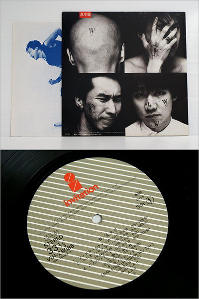 ポスター風の宣伝折込付き・見本盤 LPレコード○ ARB / W ( 石橋凌