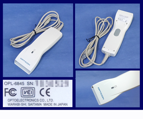 OPTICON レーザーバーコードリーダー OPL-6845 USB 0.8保証60日