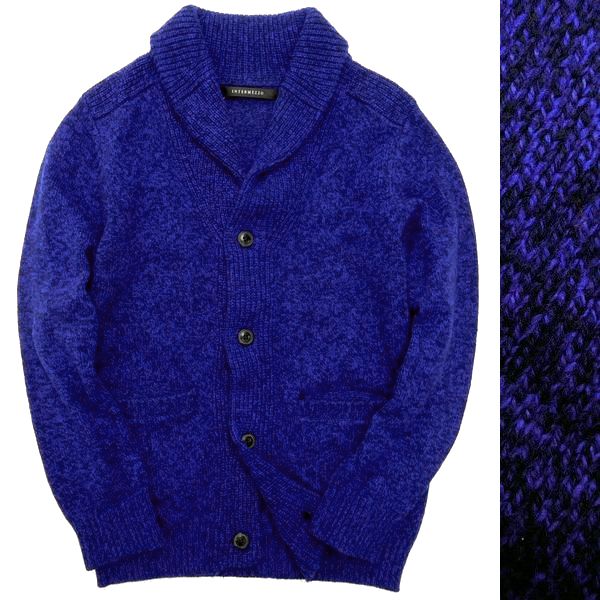 2.2万 インターメッツォ ショールカラー ニットカーディガン L