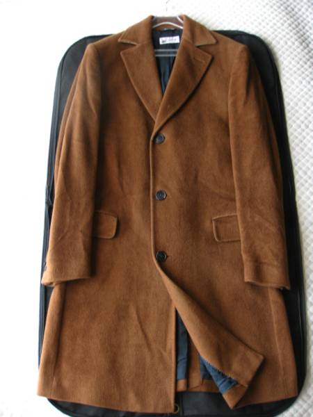 新品同様 COLOMBO コロンボ最高級キャメルヘアー100%素材ロングコート48サイズ☆ブラウン