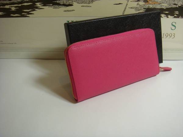 【プラダ】PRADA 長財布 ラウンドジップ PK