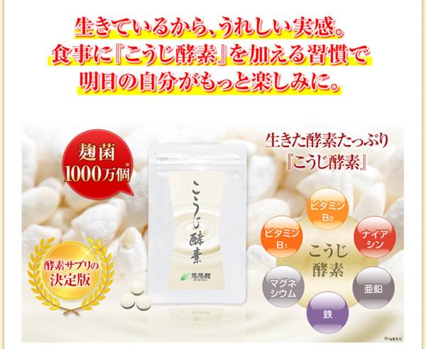 こうじ酵素 悠悠館 □悠悠館□こうじ酵素 サプリメント/93粒×2袋+66粒 NICORIO（ニコリオ
