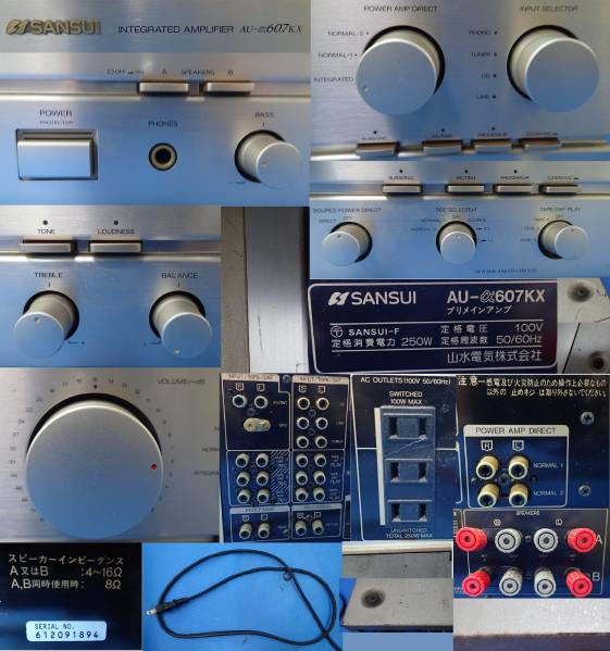ジャンク☆SANSUI サンスイ プリメインアンプ AU-α607KX☆