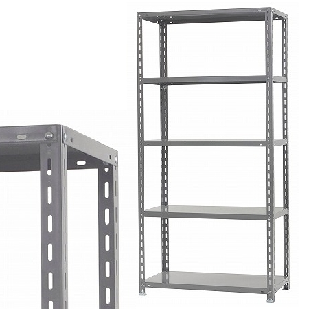 【スチール棚】5段(NC-875-5-灰)87.5×45×180cm 70kg(0875-13)