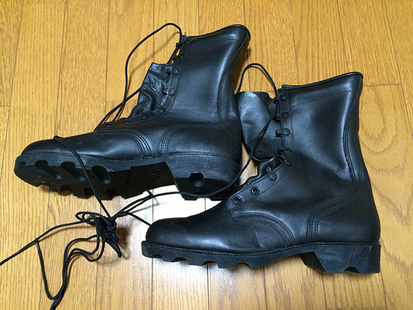 *B219* 米軍実物 オールレザー ブーツ コンバット 未使用 8W