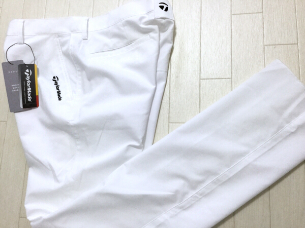 新品★TaylorMade GOLF ドライ ストレッチ ロングパンツ/白/88