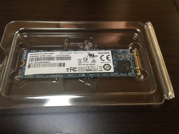 新品同様 SunDisk Z400s m2.SSD 2280 128GB ♪