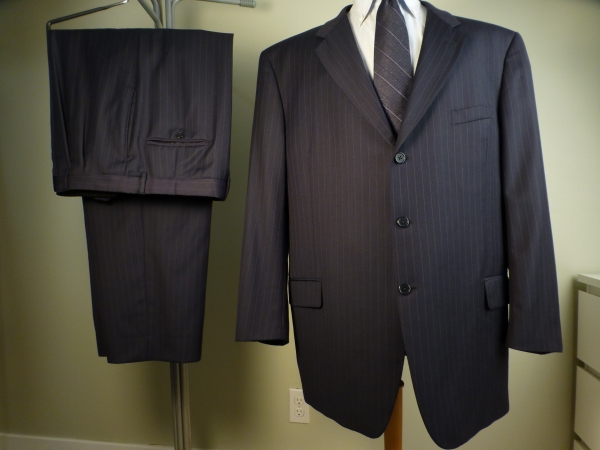 SALE◆ジョセフアブード スーツ 紺スト 48 キングサイズ