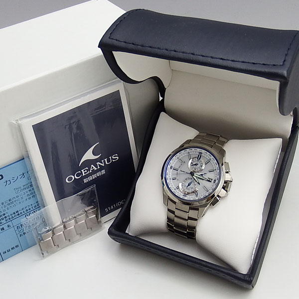 美品 CASIO OCEANUS OCW-T1000-7AJF オシアナス 電波 ソーラー ,重要 