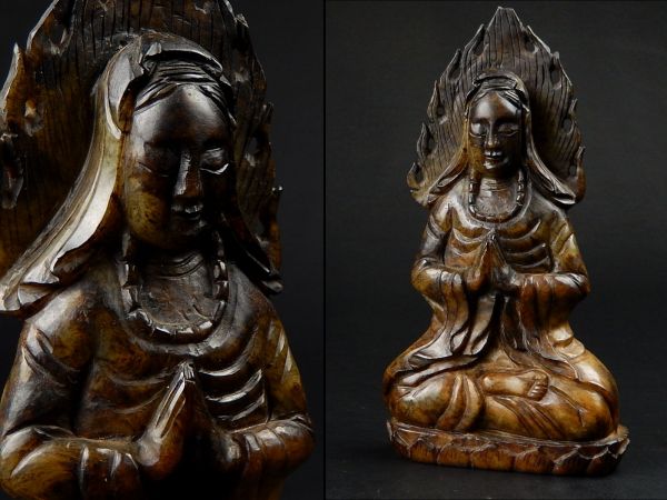 中国古玩 仏教美術 古玉彫 観音菩薩 仏像 時代物 初だし品 【公式通販】