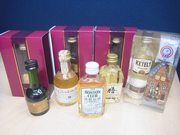 ◇1円～ 古酒 ミニボトル COURVOISIER Glenkinchi他 8点 Courvoisier