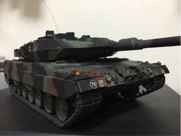タミヤ製1/16サイズレオパルド2A6フルオペ ジャンク ベースに！ タミヤ