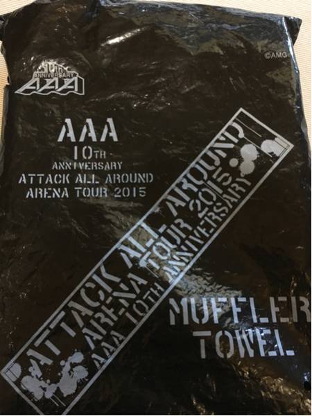 AAA 10th マフラータオル あお