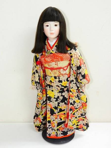 三輪輝子　市松人形 256/◇ビスクドール 三輪輝子 市松人形 高さ65cm程 女の子(ビスク