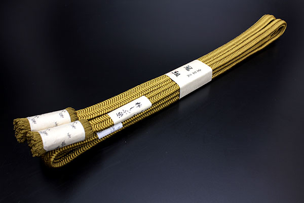 【京都きもの.com】 お洒落！11 銀煤竹 翠嵐工房冠組　柿しぶ染