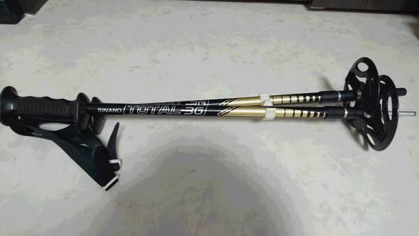 ◇SINANO「TOTAL-3G」トレッキング・山スキーストック2本中古 【公式