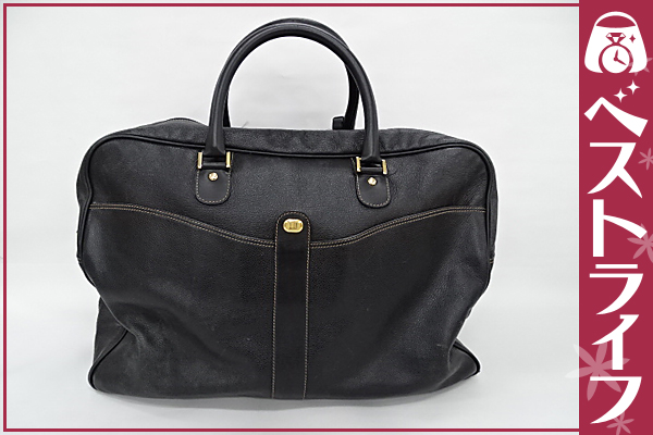 ボストンバッグ ダンヒル | dunhill レザー ゴールド金具 大きめ
