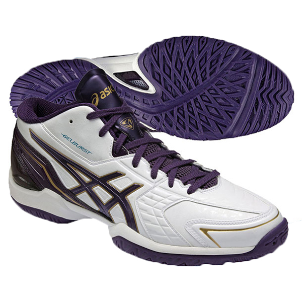 アシックスゲルバースト アシックス バッシュ紫 ASICS GELBURST 27