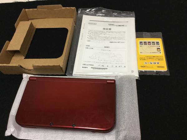 Newニンテンドー3DS LL メタリックレッド 中古　保証書あり