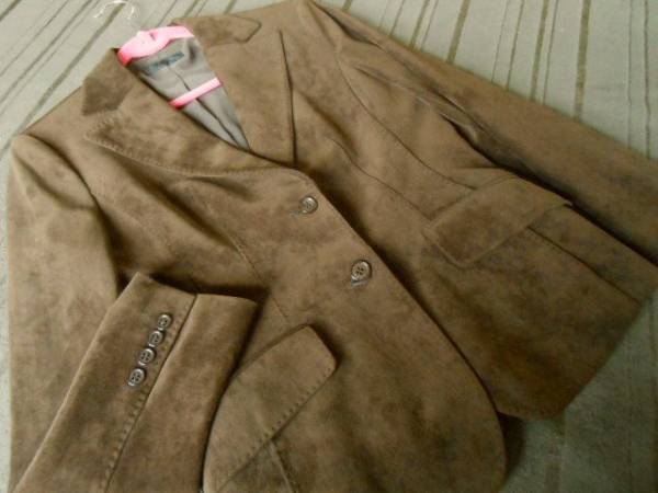 ■大きいサイズ12/iCB スエード秋冬/テーラードジャケット■茶