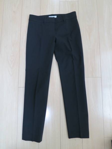 Mプルミエブラックテーパードクロップトパンツ36黒7号