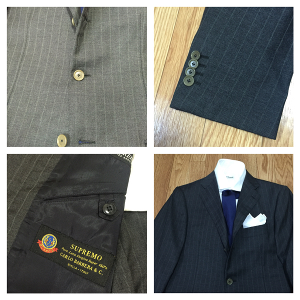 60極上トゥモローランド×【伊】CARLO BARBERA super150sスーツ