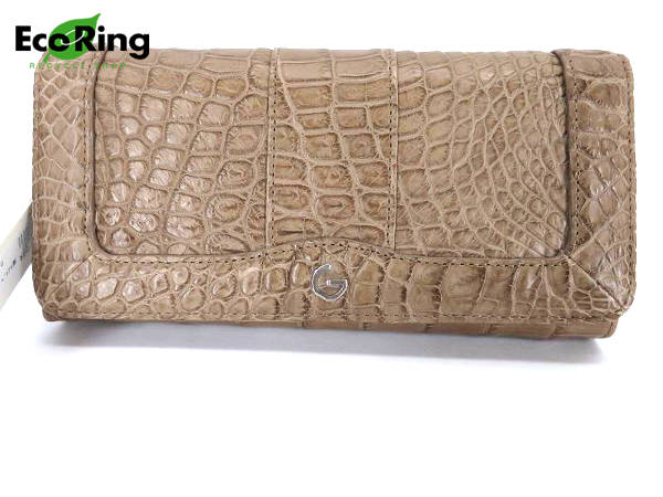 1円 グレ クロコダイル 長財布 ブラウン BY192(長財布（小銭入れあり）)｜売買されたオークション情報、yahooの商品情報をアーカイブ公開 - オークファン 長財布（小銭入れあり）