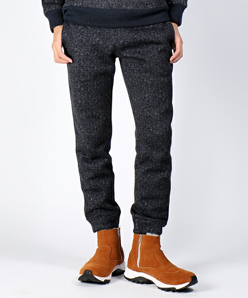 FREAK’S STORE プリントフリースリブパンツ ネイビー/M★★