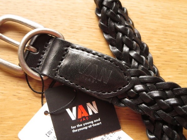 ★VAN JAC★レザーメッシュベルト☆ブラック/アイビー J.PRESS