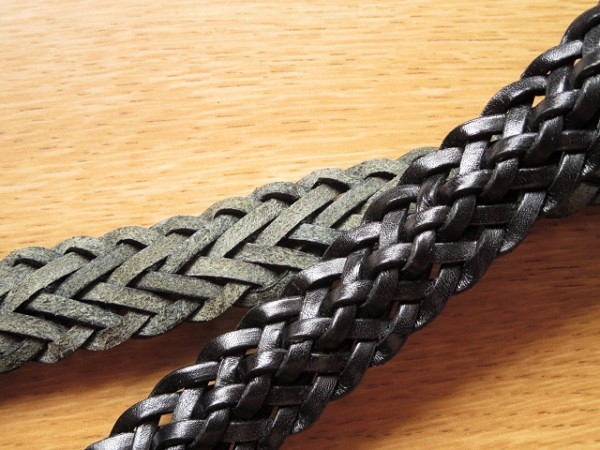 ★VAN JAC★レザーメッシュベルト☆ブラック/アイビー J.PRESS