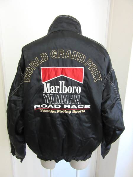 ヤマハ×マルボロ ナイロンライディングジャケット L 黒 5382